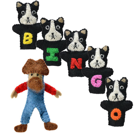 Felted Bingo Finger Puppets (6 in a Set) - BNB Crafts Inc