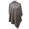 Solid Natural Cashmere Side neck poncho - BNB Crafts Inc