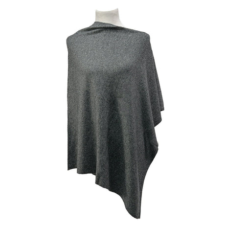 Solid Natural Cashmere Side neck poncho - BNB Crafts Inc