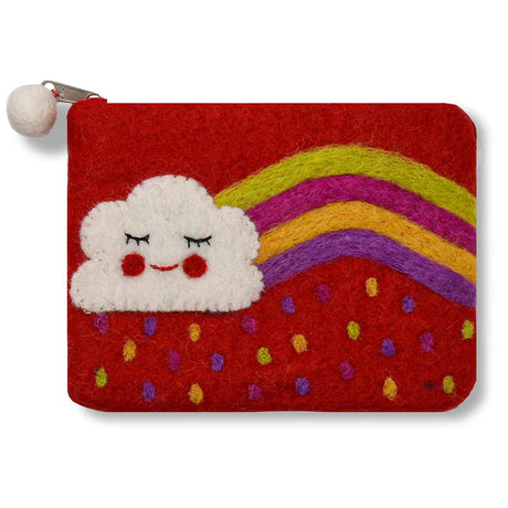 Cloud and Rainbow with Raindrop Coin Purse