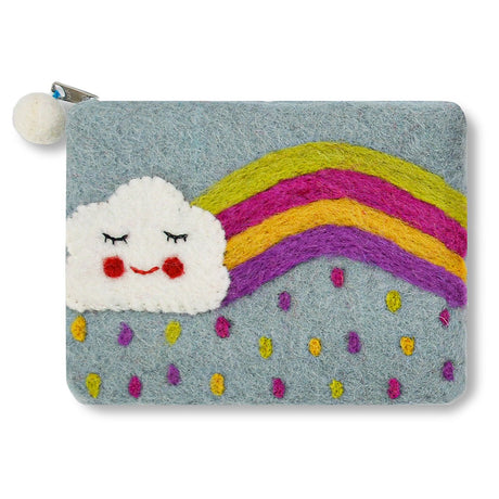 Cloud and Rainbow with Raindrop Coin Purse