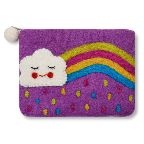 Cloud and Rainbow with Raindrop Coin Purse